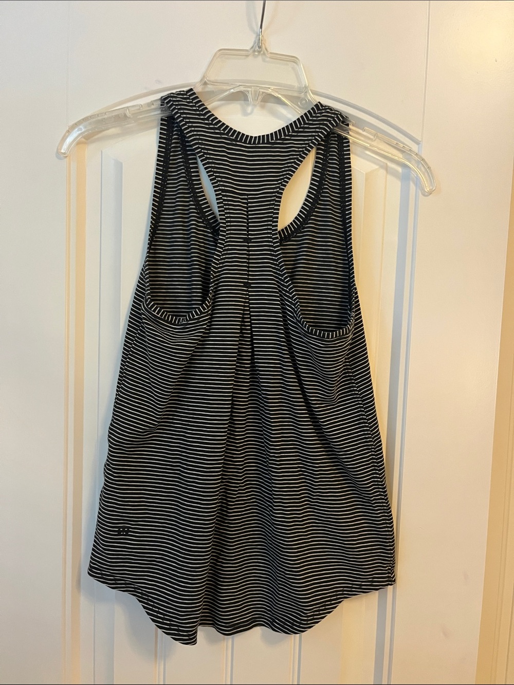 lululemon athletica Black and White Striped Racerback Tank - Picture 5 of 8